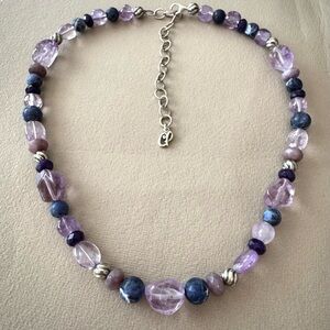 Carolyn Pollack Amethyst & Blue Sodalite Sterling Silver Necklace